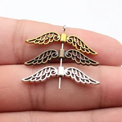 WYSIWYG 20pcs 32x8mm3 Colors Angel Wings Small Hole Beads Handmade Jewelry Findings For DIY Jewelry Making