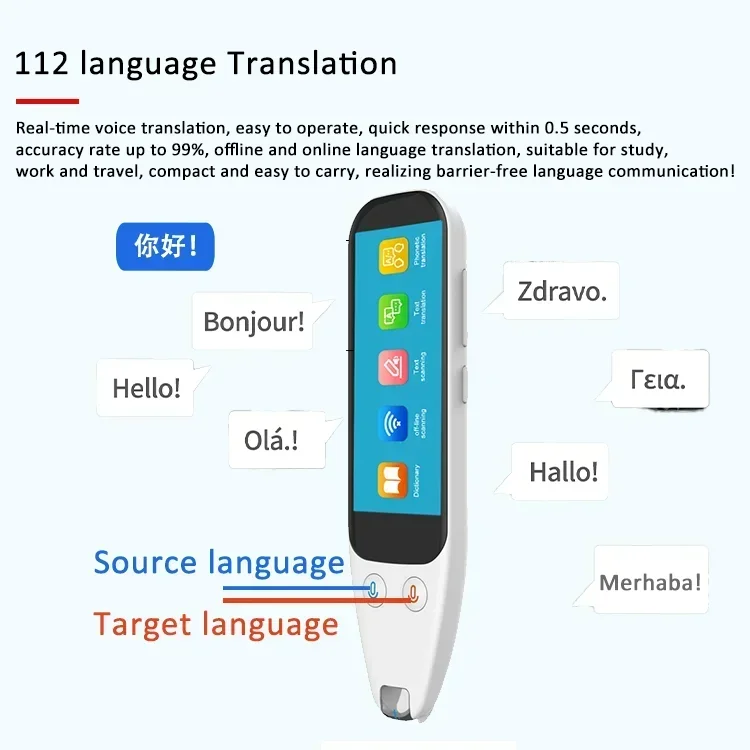 2023 OEM Customized Language Learning Scan Reader Pen Talking Translation Dictionary Pen Speech Text Voice Smart Translator