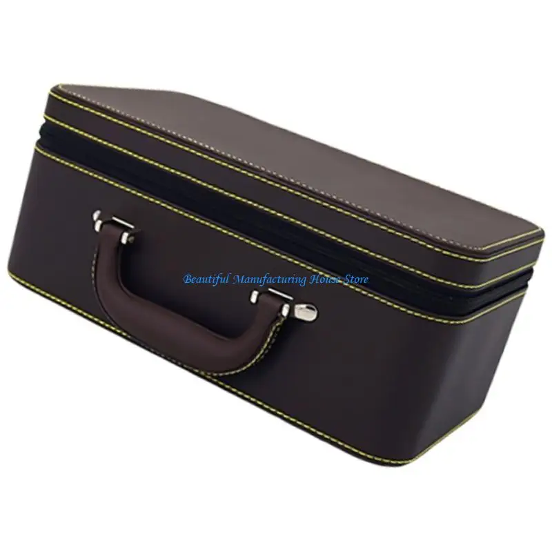 E56A Decorative Leather Jewelry Storage Case Chest Storage Organizers with Drawers with Elegant Styles for Home Decoration