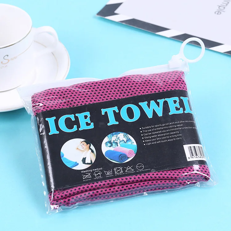 1PC Portable Outdoor Cooling Towel Fitness Sport Gym Running Quick Dry Cool Towel Polyester Fiber Mini Silica Gel Set Cold Towel