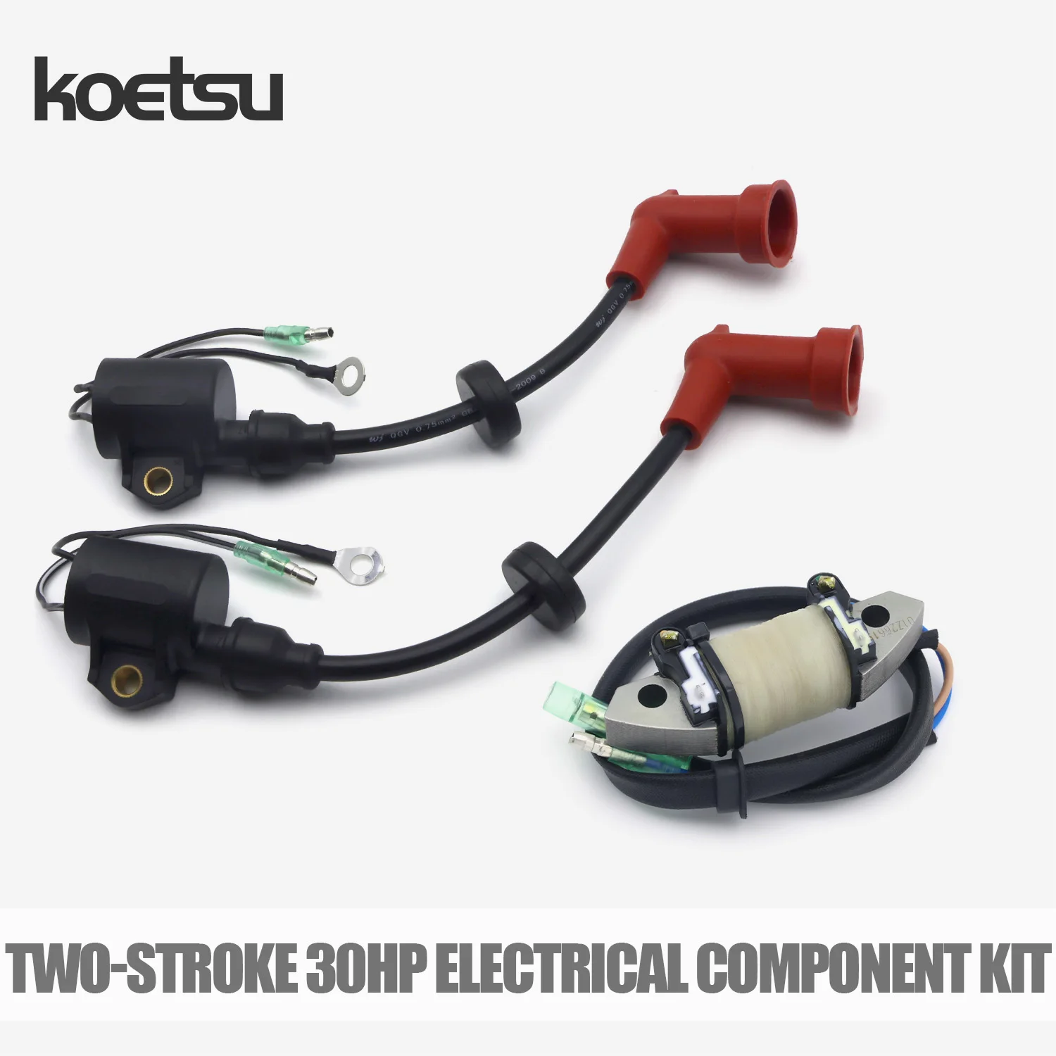 KOETSU Outboard Motor Electrical Components Kit Suitable for Yamaha 2-stroke 30HP Engines 69P-85541-09 61N-85543-09 61N-85540-13