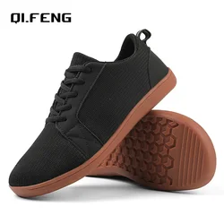 Large Size Wide Headed Barefoot Casual Shoes Mesh Breathable Sneaker Couple Shoes Outdoor Hiking Shoes Anti Slip Footwear