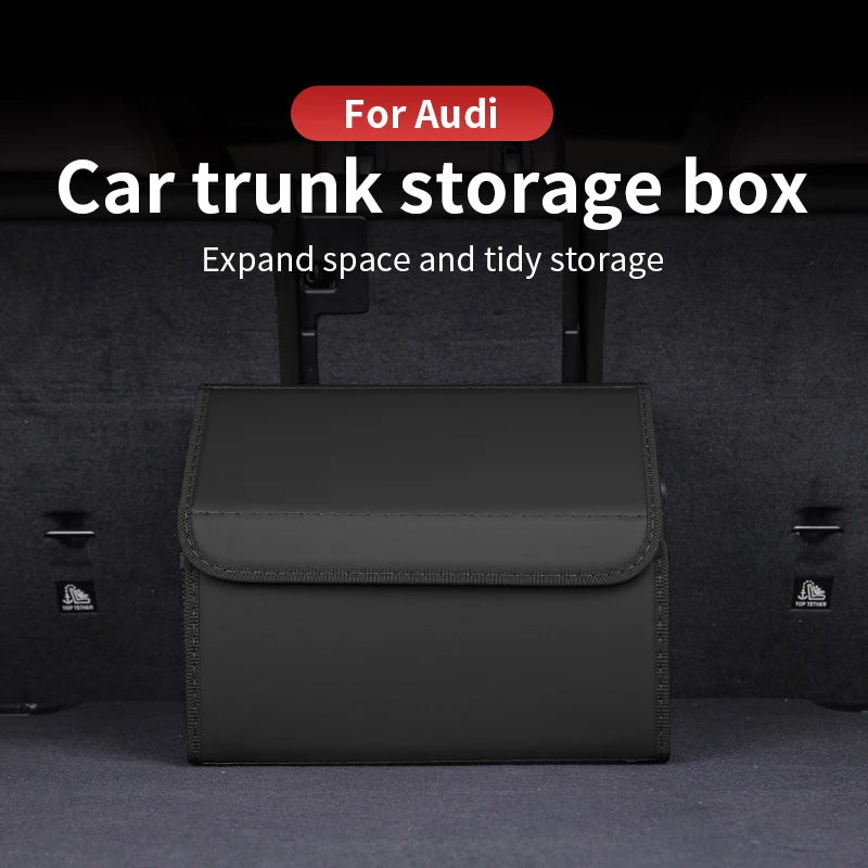 

For Audi A7 A8 Q7 Q8 S4 S5 RS5 R8 Car Trunk Storage Organizer With Lid Car Trunk Organizer Storage Box Cloth Folding Organizador