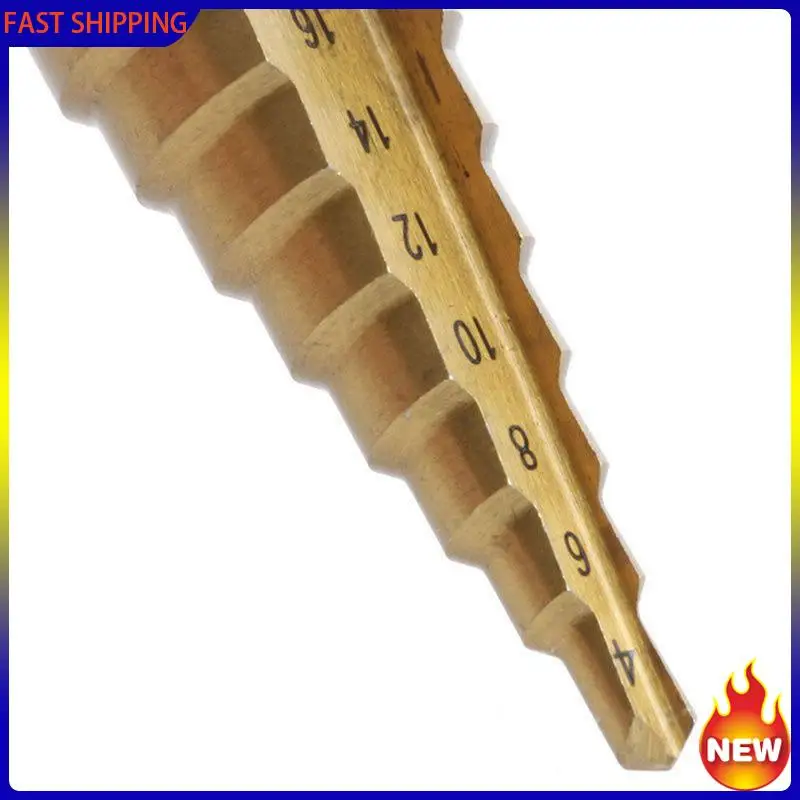 

Especial 9 Pcs High-Speed Steel Step Drill Bit Set Power Tools Cone Titanium Coated Metal Hole Cutter 1/4 Inch Hex Shank