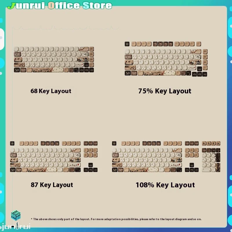 

Akko&Monsgeek 140 Keys Original Keycaps Keycap Tri-Mode Mechanical Keyboard Moa Hot Sublimation Customized Mechanical Gifts