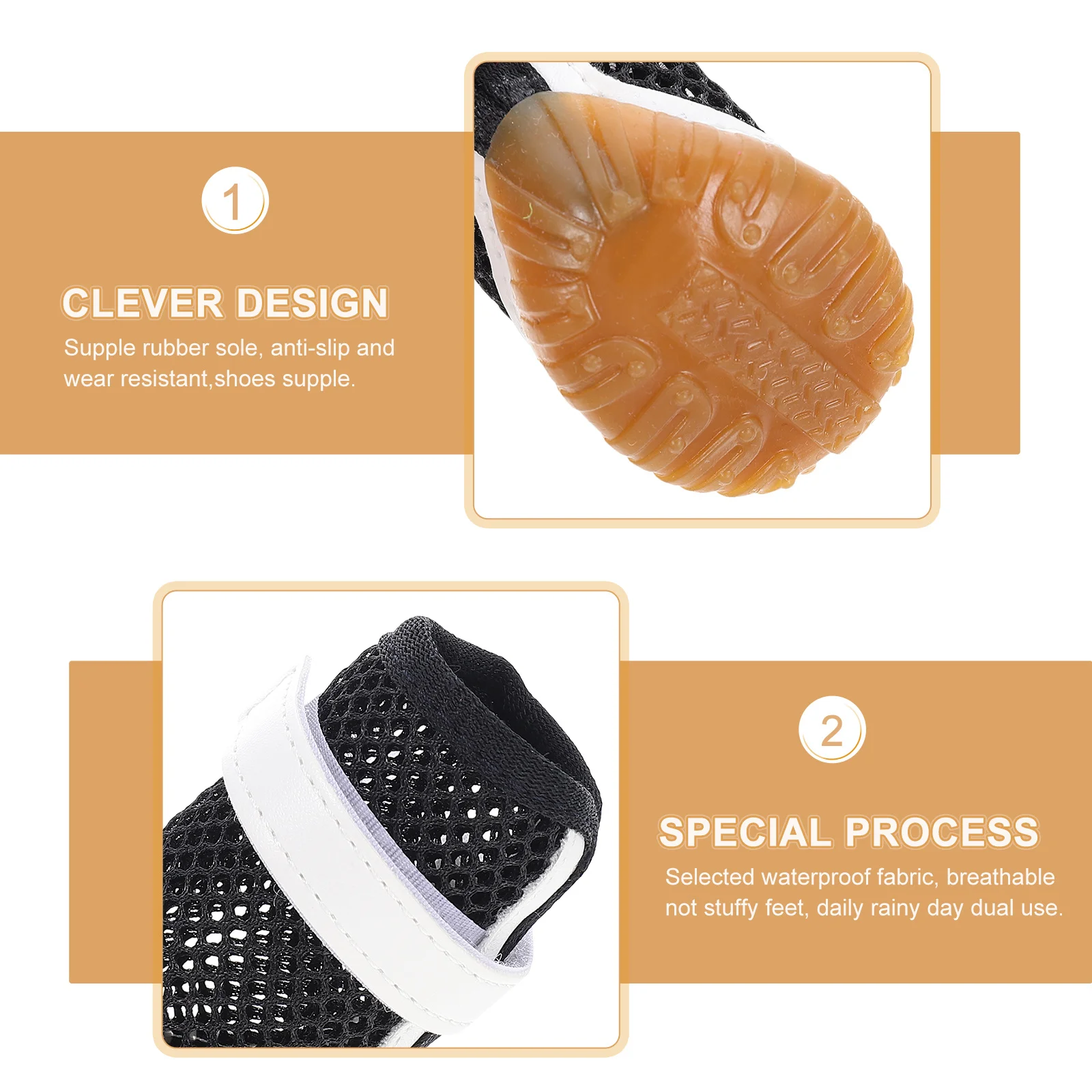 

4Pcs Dog Summer Boots Mesh Breathable Paw Protector Non Slip Design Prevents Floor Scratches Cooling Shoes Dog Boots