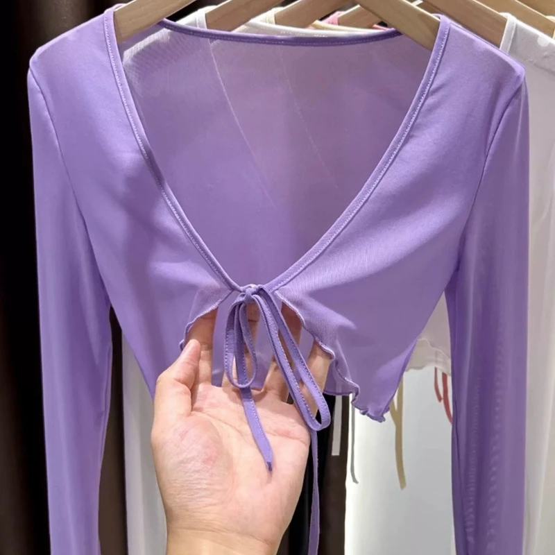 

Летний сетчатый кардиган из ледяного шелка, солнцезащитная одежда, женские рубашки, повседневное короткое верхнее пальто, черный, белый цвет