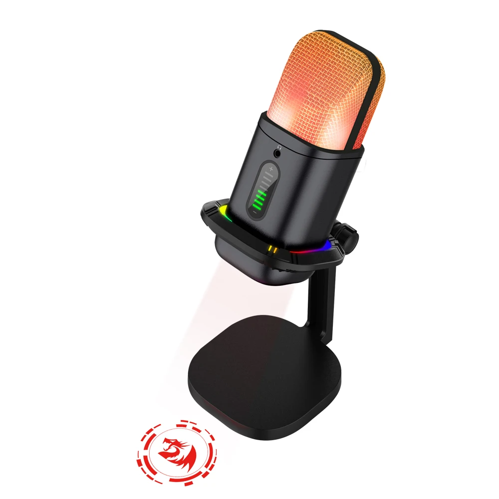 REDRAGON ECHOWAVE GM305 USB RGB Gaming PC Streaming Microphone For Cardioid Condenser Recording Desktop Mic Mute PC