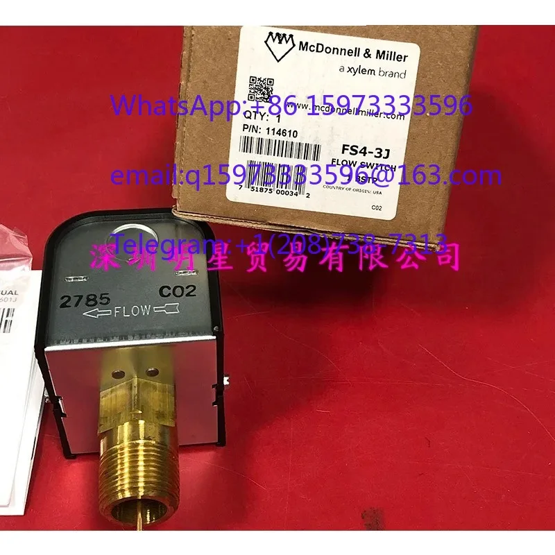 FS4-3J Original Liquid Flow Switch 1 Inch Thread Water Flow Controller With Multiple Stainless Steel Paddles For Industrial