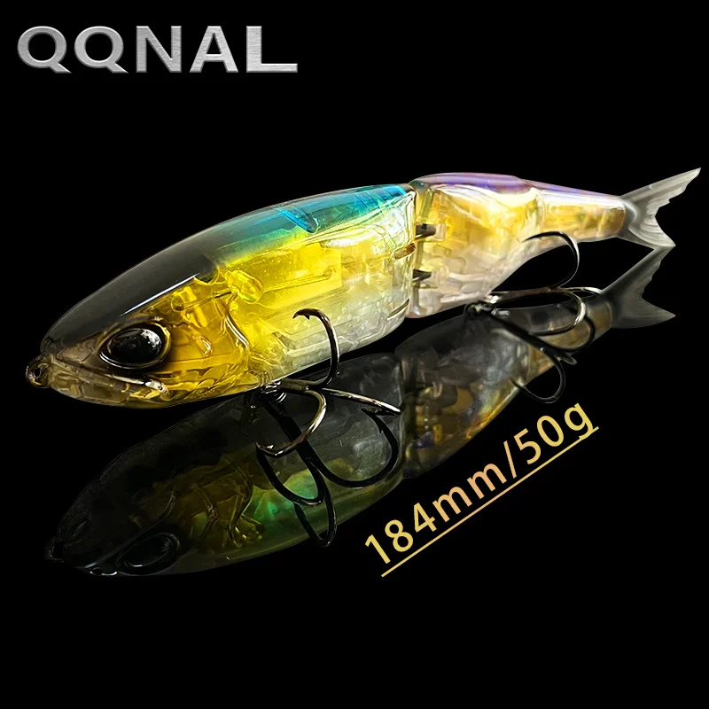 QQNALMino Bait SWIMMER 184SF 2oz Slow Floating Fishing Lures Triple joint body Glide Swimbaits Hard Baits Wobblers For Bass Pike