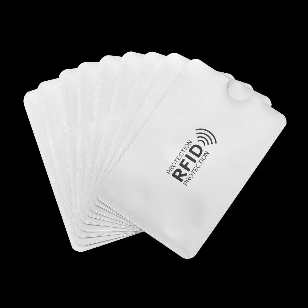 10Pcs Shield Aluminium Anti Theft Card Holder Card Protector Sleeve Anti Rfid Wallet ID Bank Card Case