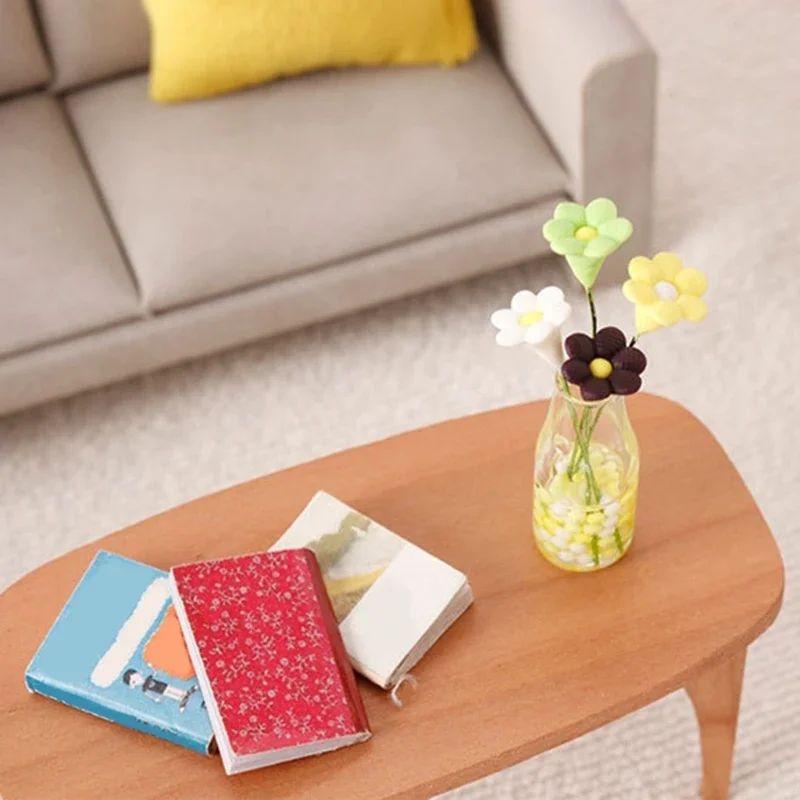 アンティークドールハウスコーヒーテーブル1/12スケールモデル置物ミニチュア家具子供用ごっこ遊び活動シーン装飾15UB