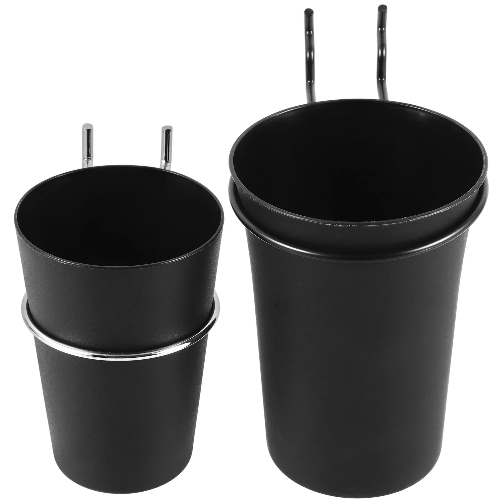 2Pcs Pegboard Cup Holders Black Peg Board Organizer Storage Cups Hanging Tool Organizer Hardware Pegboard Accessories