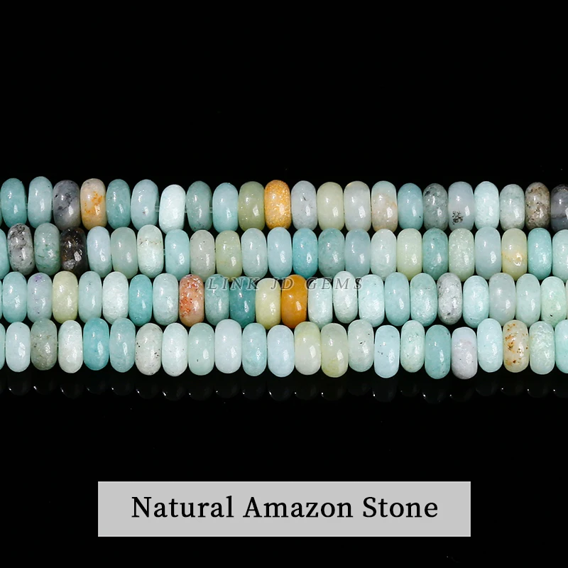 4x2mm Naturstein Rosa Quarz Türkis Hellblau Schlangenhaut Stein Abacus Spacer Perle für Schmuckherstellung Halskette Armband