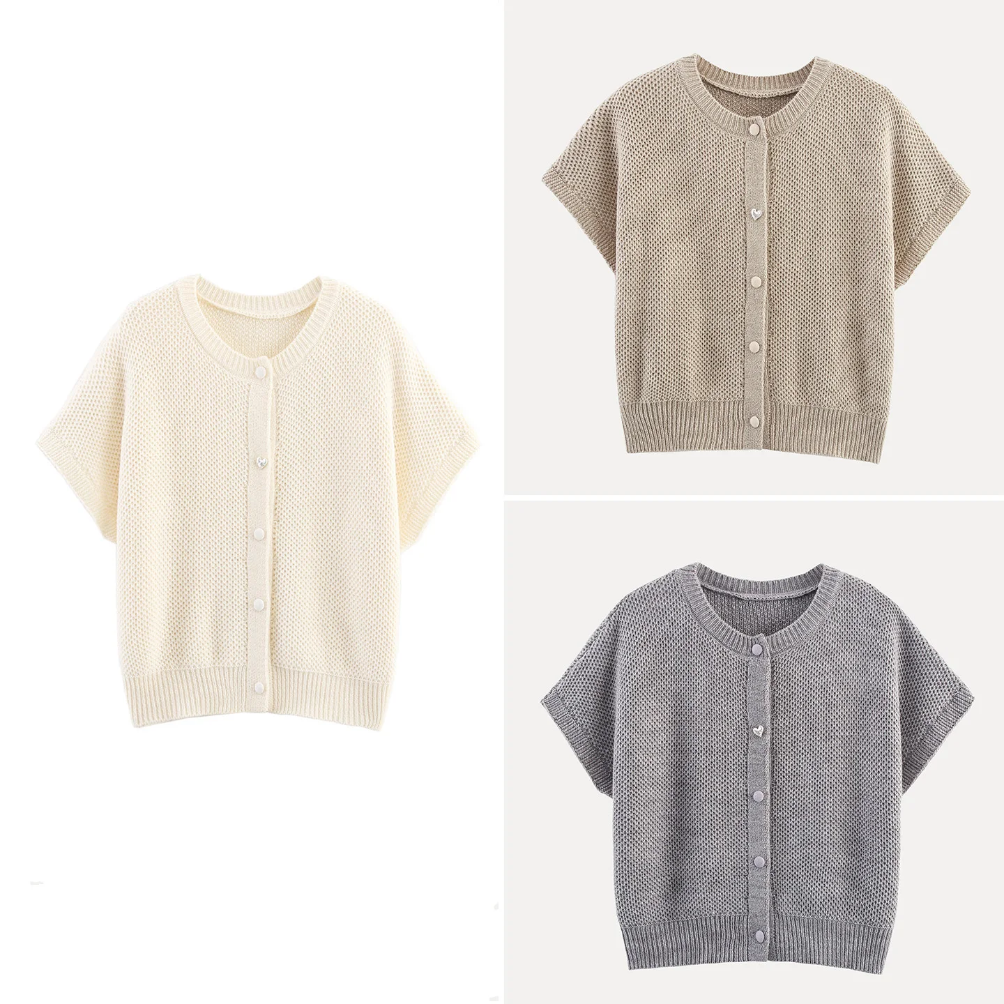 

Модный круглый вязаный женский жилет Ne Net, открытый кардиган, мягкое полиэфирное волокно, повседневная одежда, дышащая, приятная для кожи