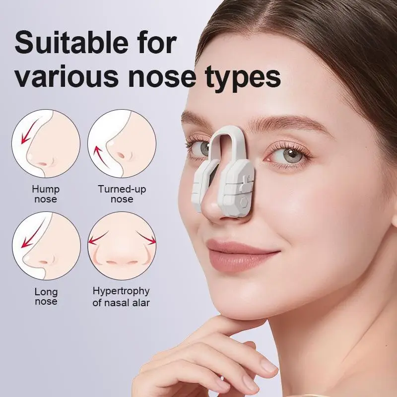 EMS Micro-current Nose Shaper Massager Soft Silicone Lifting Beauty Tool for Women Makeup Prepping