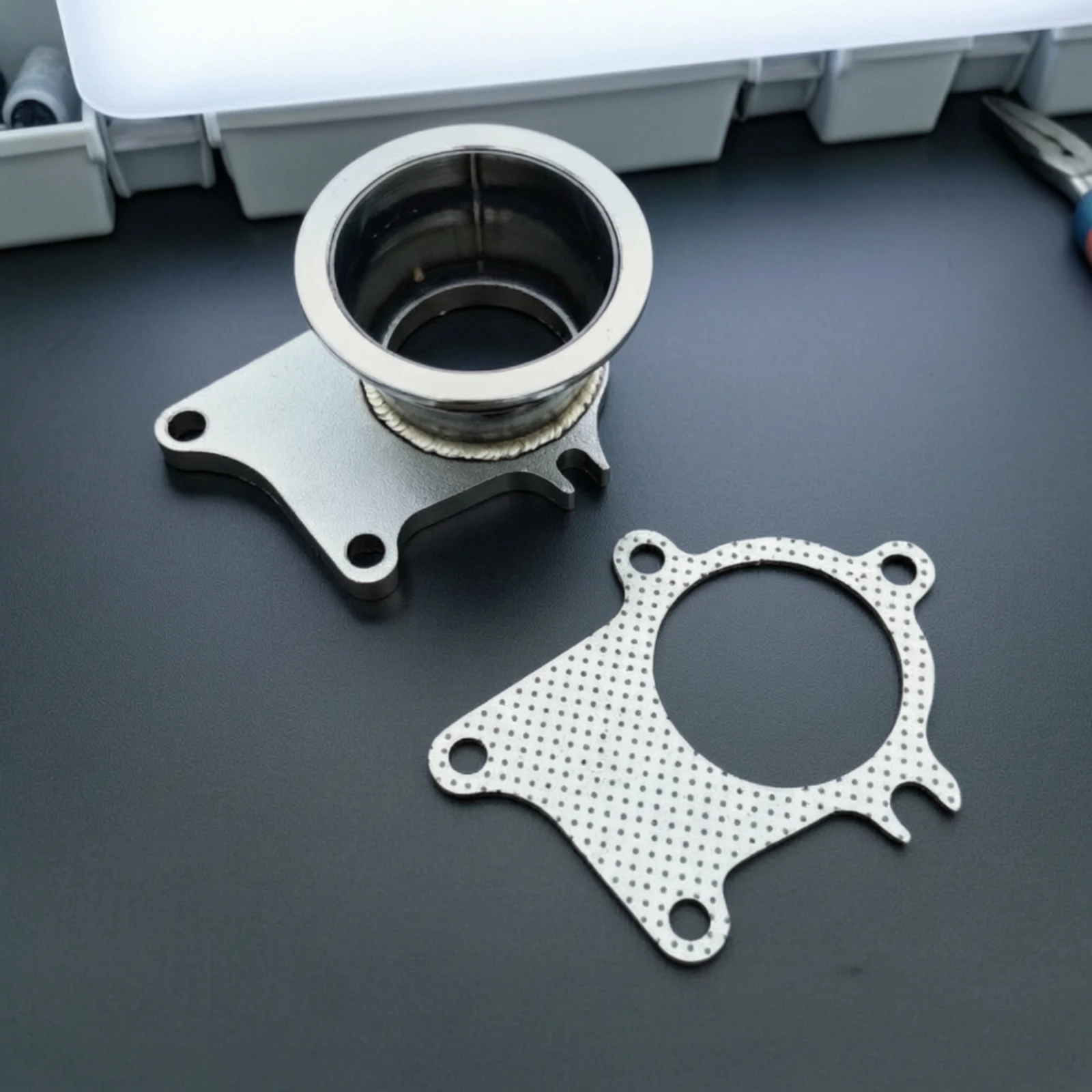 5-Bolt to V-Band Adapter High-Performance Turbo Flange Adapter with V-Band Heat-Resistant Accurate for Exhaust Build