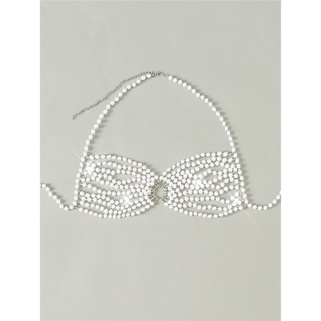 Luxuriöses Perlen-Neckholder-Bikini-Oberteil, durchsichtig, Damen-Badeanzug, Badebekleidung, Badeoberteil, Badeanzug, Badebekleidung, Badeoberteil mit Ausschnitten, Strandtop V5407 – Detail 20