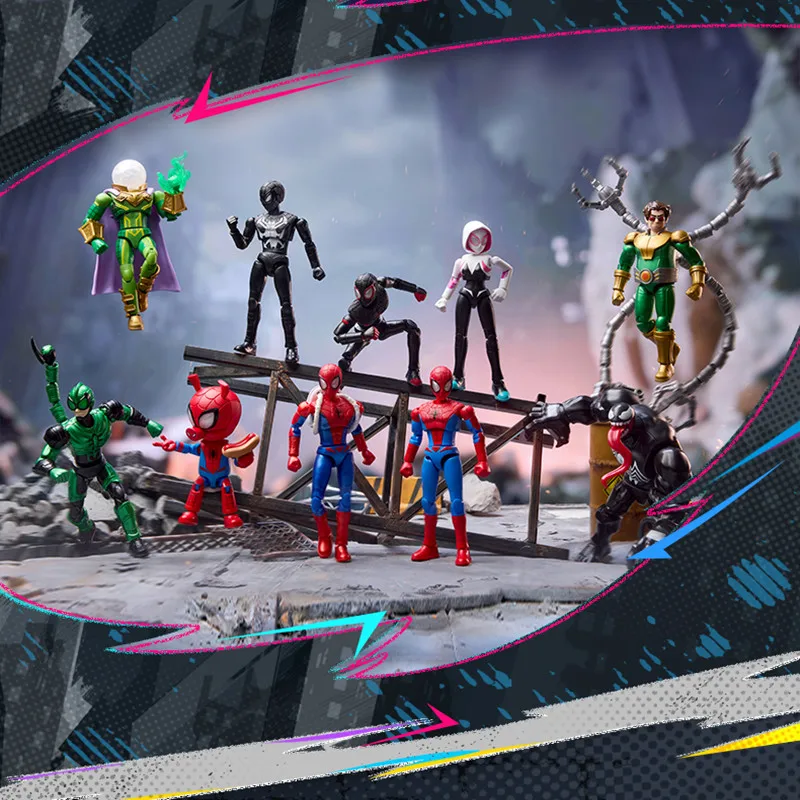 BLOKEES Spider-Man: Brand New Day ‌ Gwen Stacy Venom ‌ Doctor Octopus Miles Morales Hulk Anime-Figur Modell Blind Box Spielzeug Geschenke – Detail 27