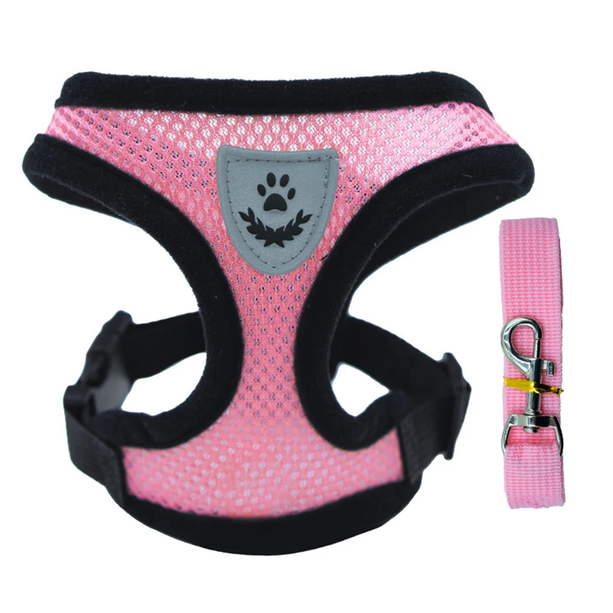 Puppy Cat Vest Harness With Leash Breathable Mesh Pet Chest Straps For Chihuahua York Harnesses Reflective Bulldog Walking Leash