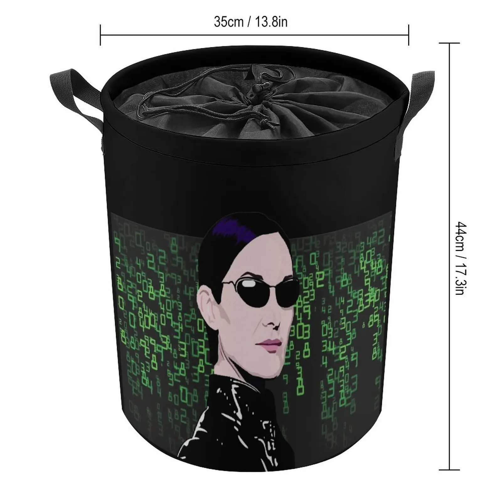 TRINITY The MATRIX Matrix Code Carrie Anne Moss Laundry Basket Tie Up Your Dirty Pocket Multifunctional Novelty Staying Books Du