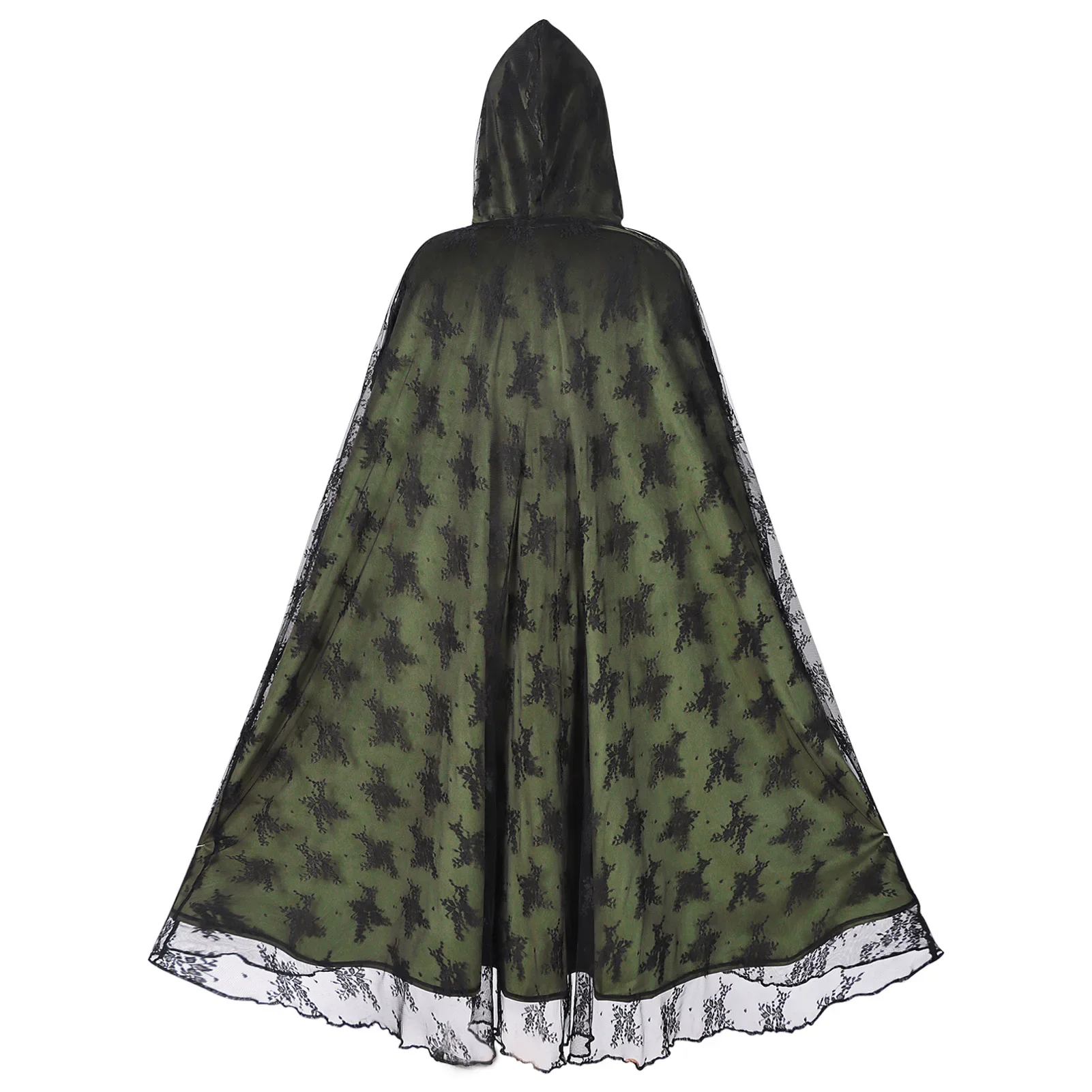 

Новая женская средневековая кружевная накидка в европейском и американском стиле на Хэллоуин, готический костюм на Хэллоуин с длинным капюшоном для взрослых