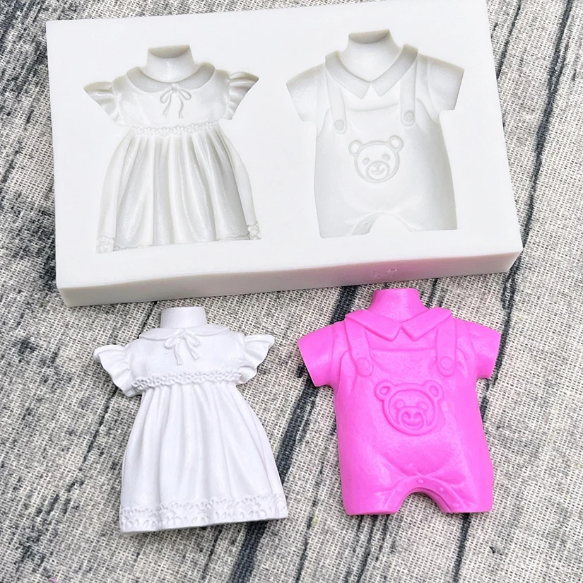 Baby Clothe Skirt Silicone Cake Baking Mold Sugarcraft Chocolate Cupcake Resin Tools Fondant Cake Decorating Tools