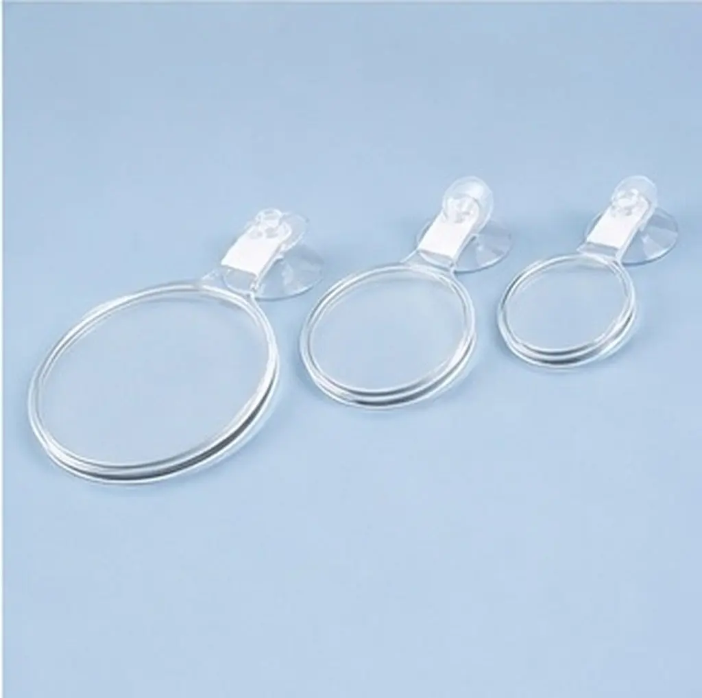 Aquarium Magnifier with Suction Cup Acrylic Magnifying Lens for Fish Tank Plants Ants Spiders Viewing