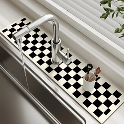 Sink Faucet Drain Pad Table Mat Absorbent Diatom Mud Toilet Pad Non-slip Anti-mildew Mat For Kitchen Countertop Dining