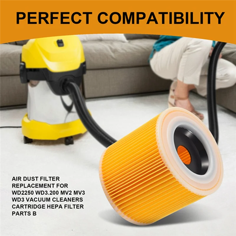 AT28-HEPA تصفية لنماذج فراغ كارشر WD2 WD3 WD1 MV3 MV2 WD2250 WD3.200 أجزاء مرشحات الغبار الهواء A2004 A2054 A2204 A2656