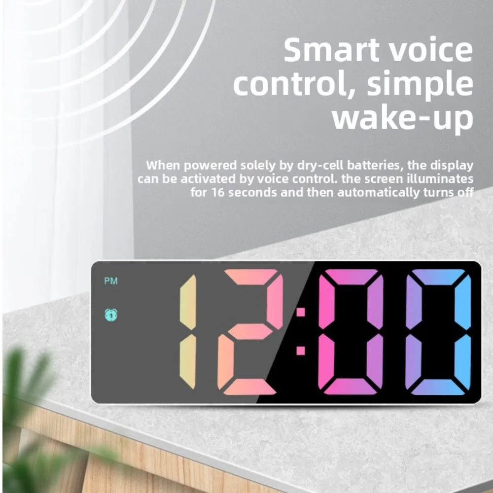 

Simple Multi Functional LED Alarm Clock for Students Desktop Digital Electronic Clock for Home Office Dorm Use 124