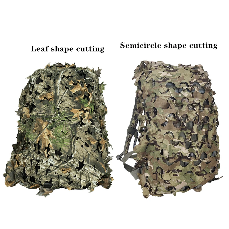 3D Camo Net Backpack Cover 60L 80L 3D Laser Cut Camouflage Hunting bag accessories Backpack Cover CS Paintball Paratrooper Gear