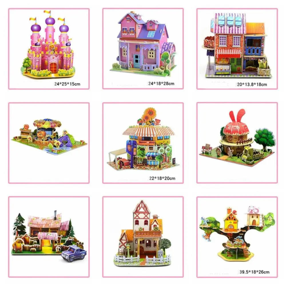 

3D Puzzle 3D Castle Model Puzzle Toys House Castle 3D Puzzle House Model Toys Craft Truck Miniature Houses Model Toys