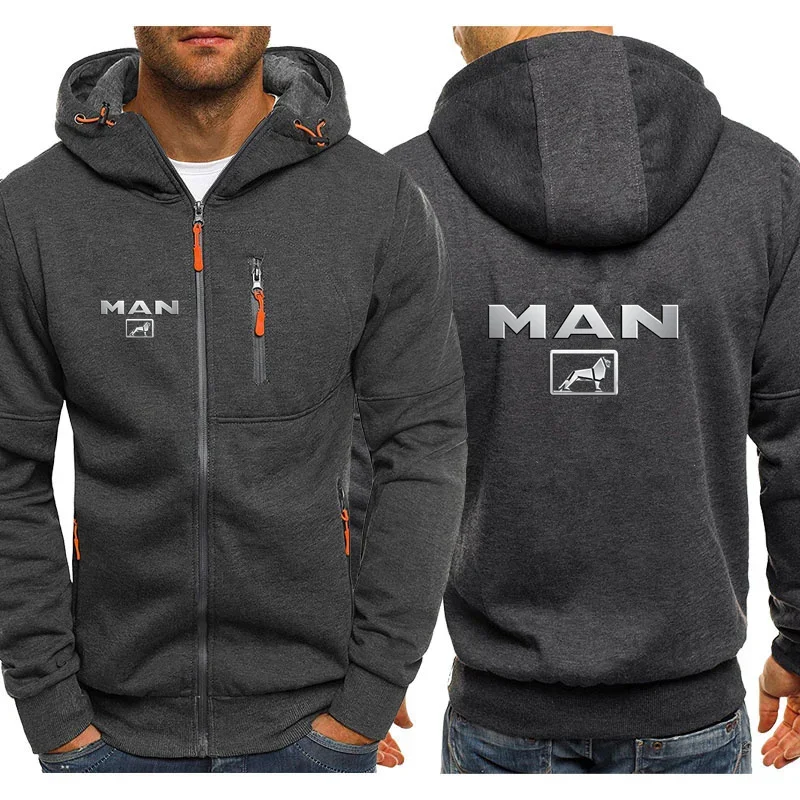 

2024 Spring Autumn New Men's Truck Man Car Logo Sweatshirt Land Printing Color Matching Hoodie Pure Cotton High Quality Tops