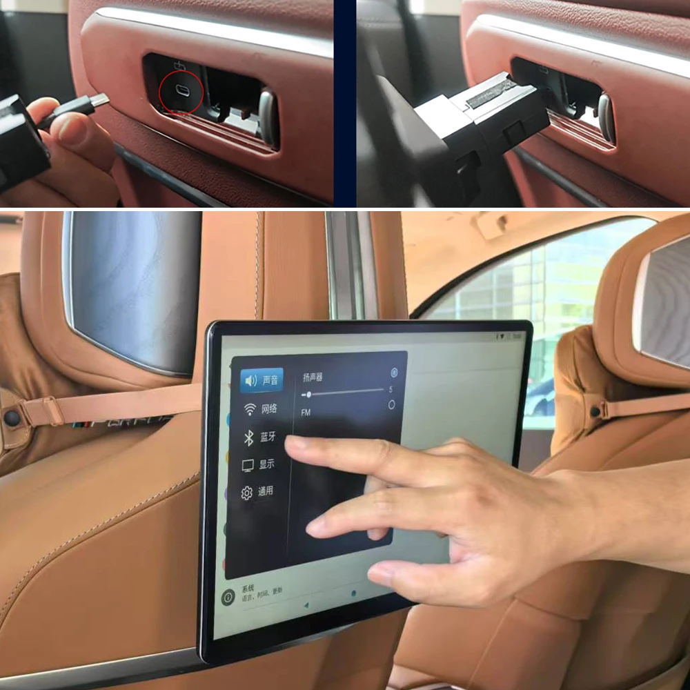 

2026 Super Clear 4K Video TV Monitor 13.3" Android 13.0 4G+64G Car Headrest Screen For BMW X5 G05 X6 G06 X7 G07 XM 50e iX i5 M60