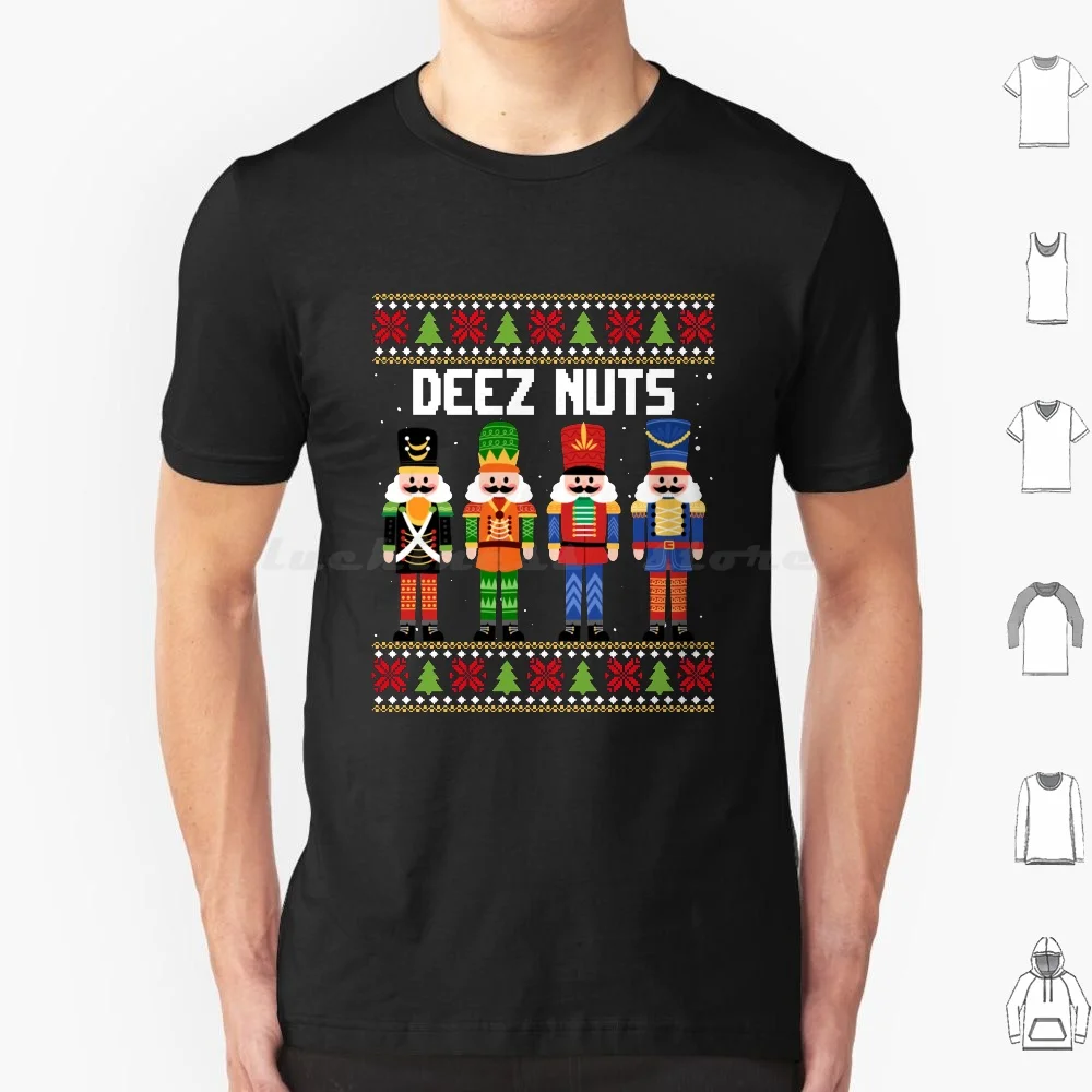 

Рубашка «Щелкунчик» Deez Nuts Ugly Christmas Sweater Забавная рождественская футболка большого размера 100% хлопок «Диз Орехи» Щелкунчик Ugly Christmas
