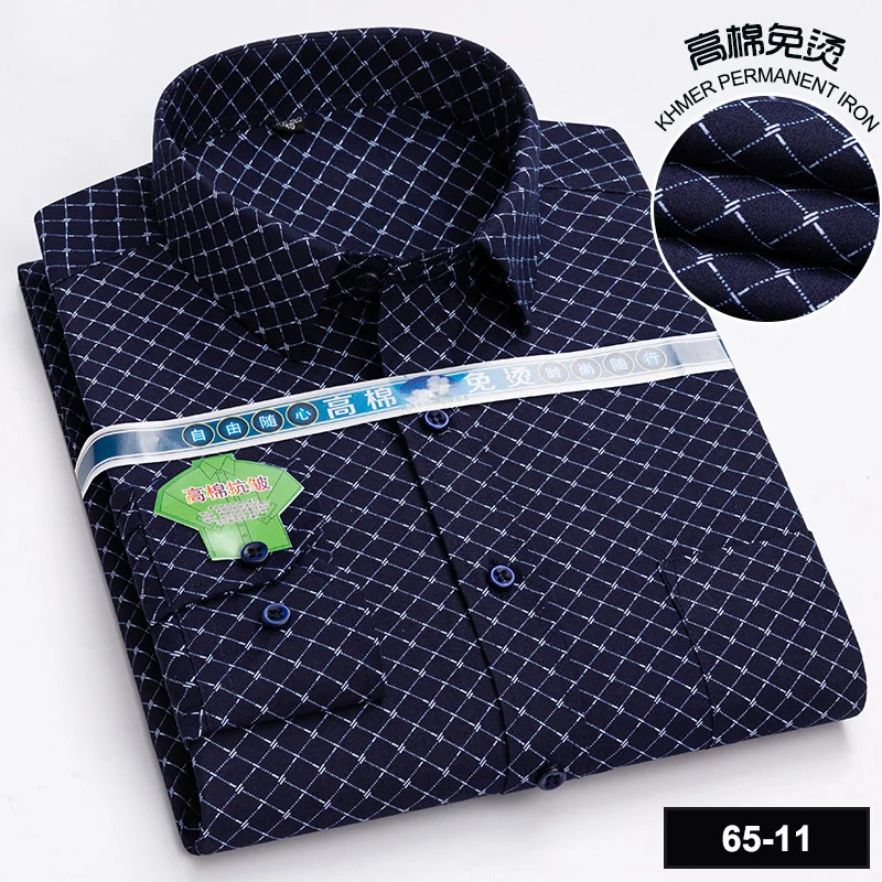 Men\'s Long Sleeve Casual Shirts Fashion Print Cotton Standard Fit Button Pocket Soft Shirts For Man Office Business Dress New