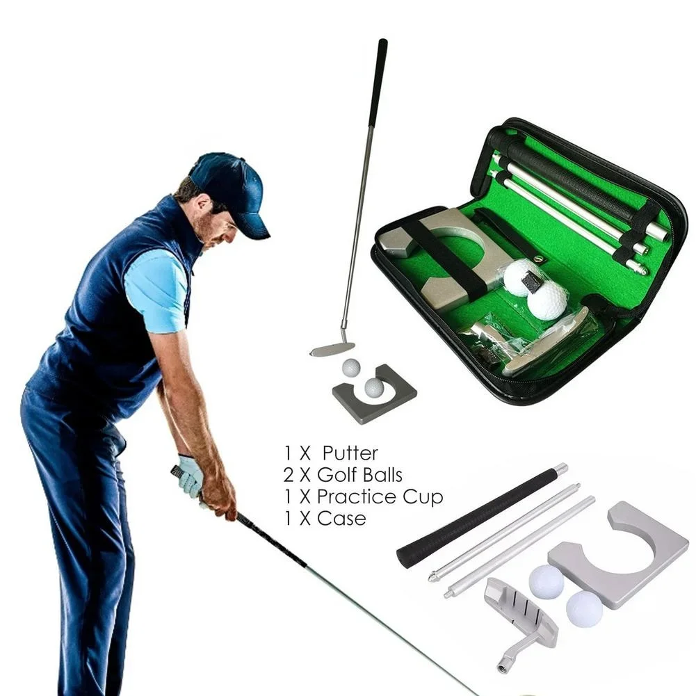 Golf Putter Set Portable Mini Golf Equipment Practice Kit with Detachable Putter Ball for Indoor/Outdoor Golf Trainer Kit new