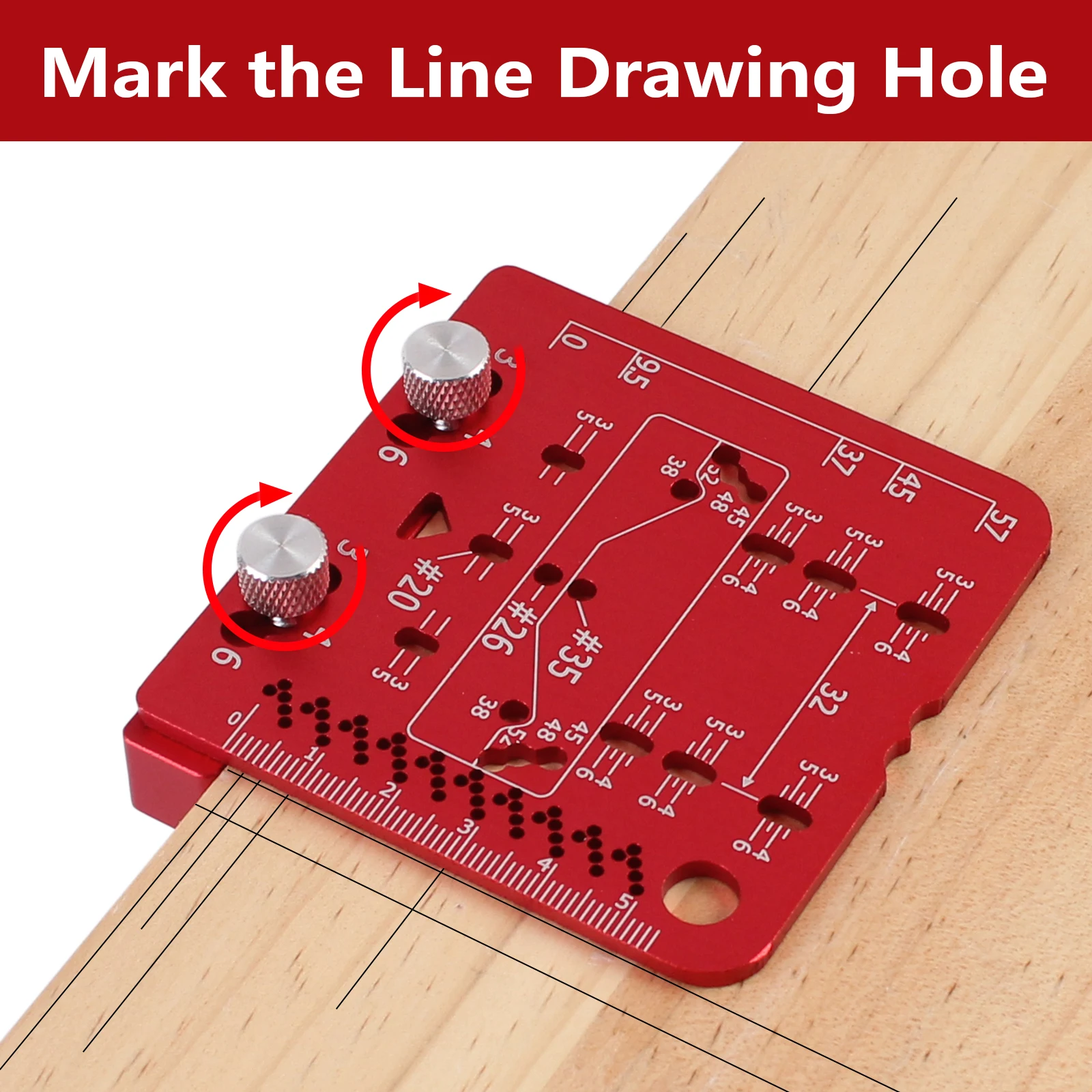 1Pc Precision Cabinet Hinge Jig, Adjustable Drilling Distance 35mm Drill Guide Concealed Hinge Jig, For 45mm/48mm/52mm Distance