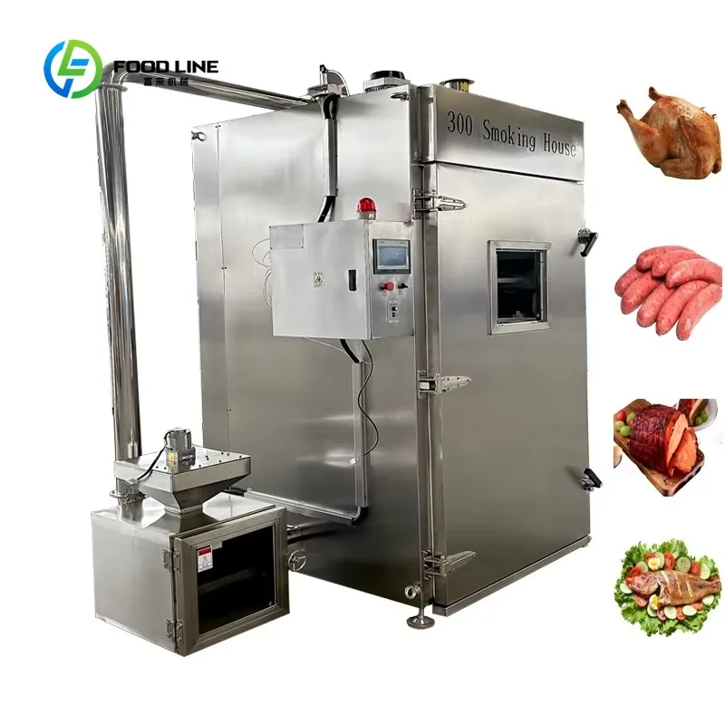 Customized Commercial Stainless Automatic Small Shelves Sausage Chicken Fish Smoking House Electric Meat Smoker Oven