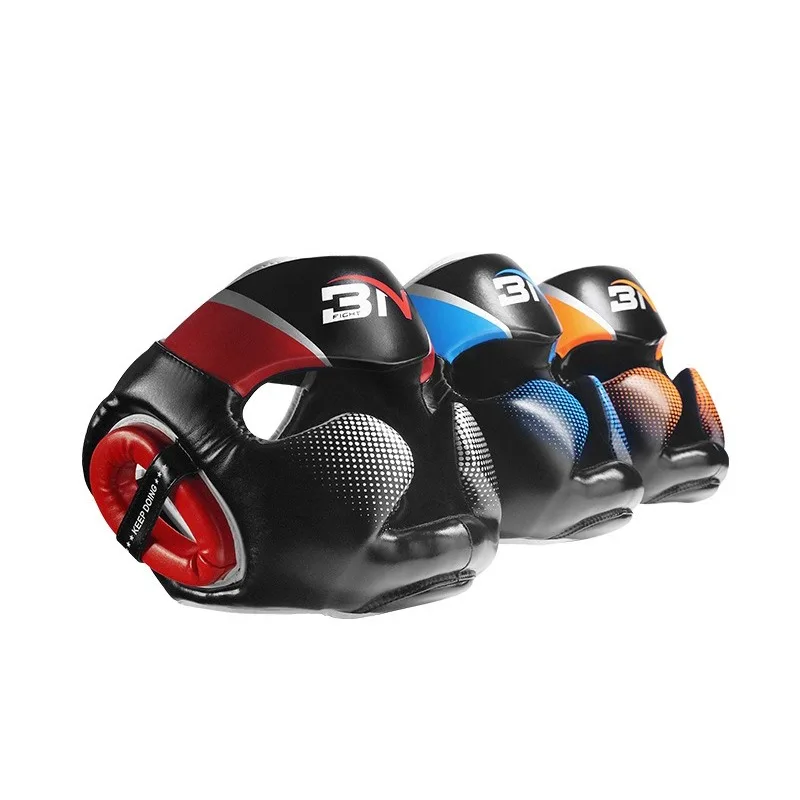 

Boxing Helmet Face Protection Fighting Monkey Face Sanda Head Cover Thickened Muay Thai Men Training Head Gear