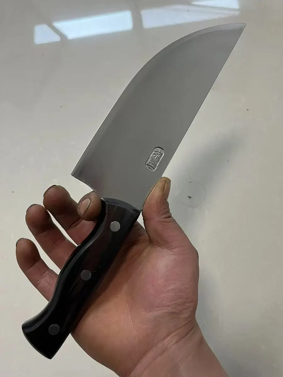 7.5 Inch Cleaver Knife 3-layers BG42 Aviation Special Steel Blade Razor Sharp Butcher Splitting Knife Handmade Kitchen Knives