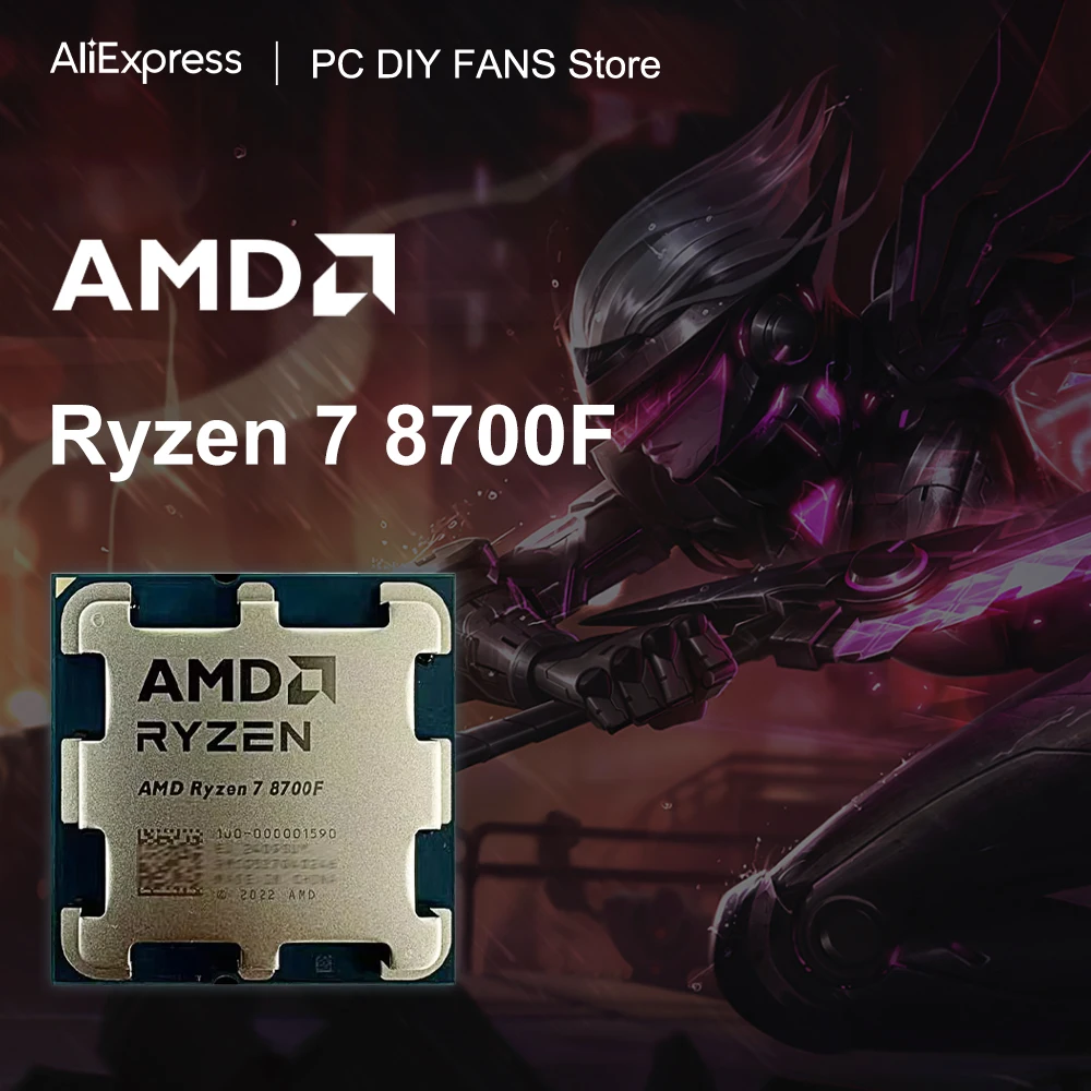 New AMD Ryzen 7 8700F 8-Core 16-Thread 5.0GHz R7 8700F 4NM DDR5 Socket AM5 TDP 65 CPU 100-000001590 but without fan For Desktop