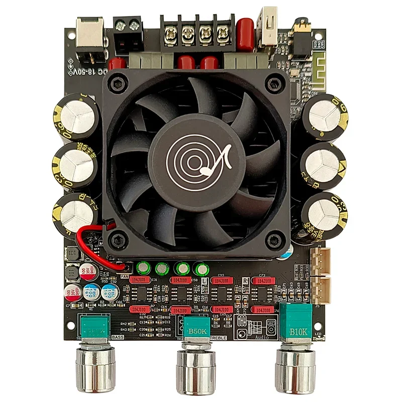 

1PCS Bluetooth module 300W high-power tpa3255 digital amplifier board hifi dual channel with high and low bass adjustment AUX