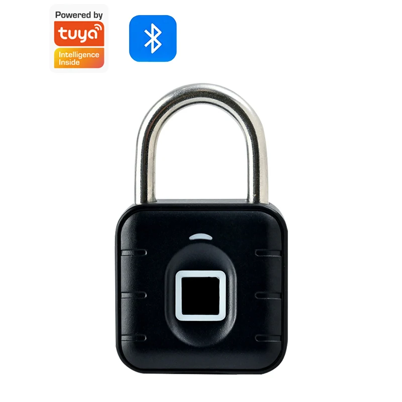 Tuya APP Control Smart Fingerprint Padlock Waterproof Keyless Rechargeable Electronic Anti-Theft Digital Lock for Cabinet Locker