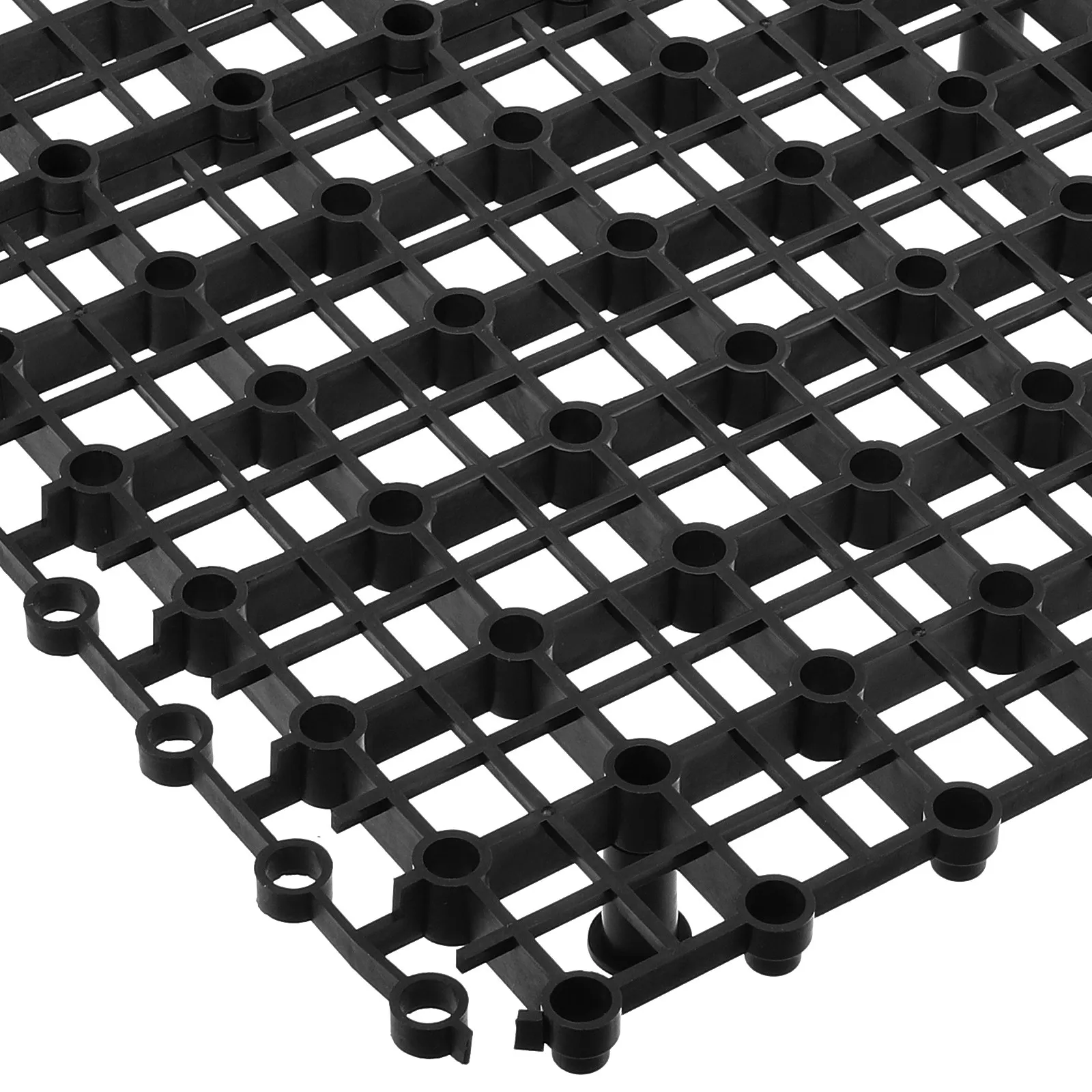 4Pcs Heavy Duty Modular Pond Grate Plastic Fountain Basin Grid Reservoir Deck Concealment Tray for Garden Waterfall Filtration