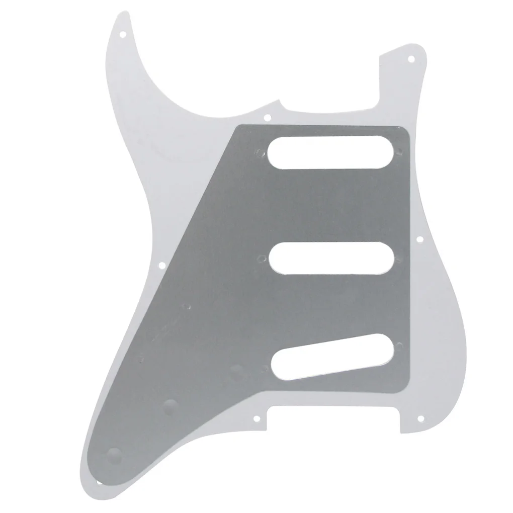 FLEOR Set of Vintage 8 Holes ST Pickguard SSS Guitar Back Plate & Screws for Electric Guitar Parts, 7 Colors Choose