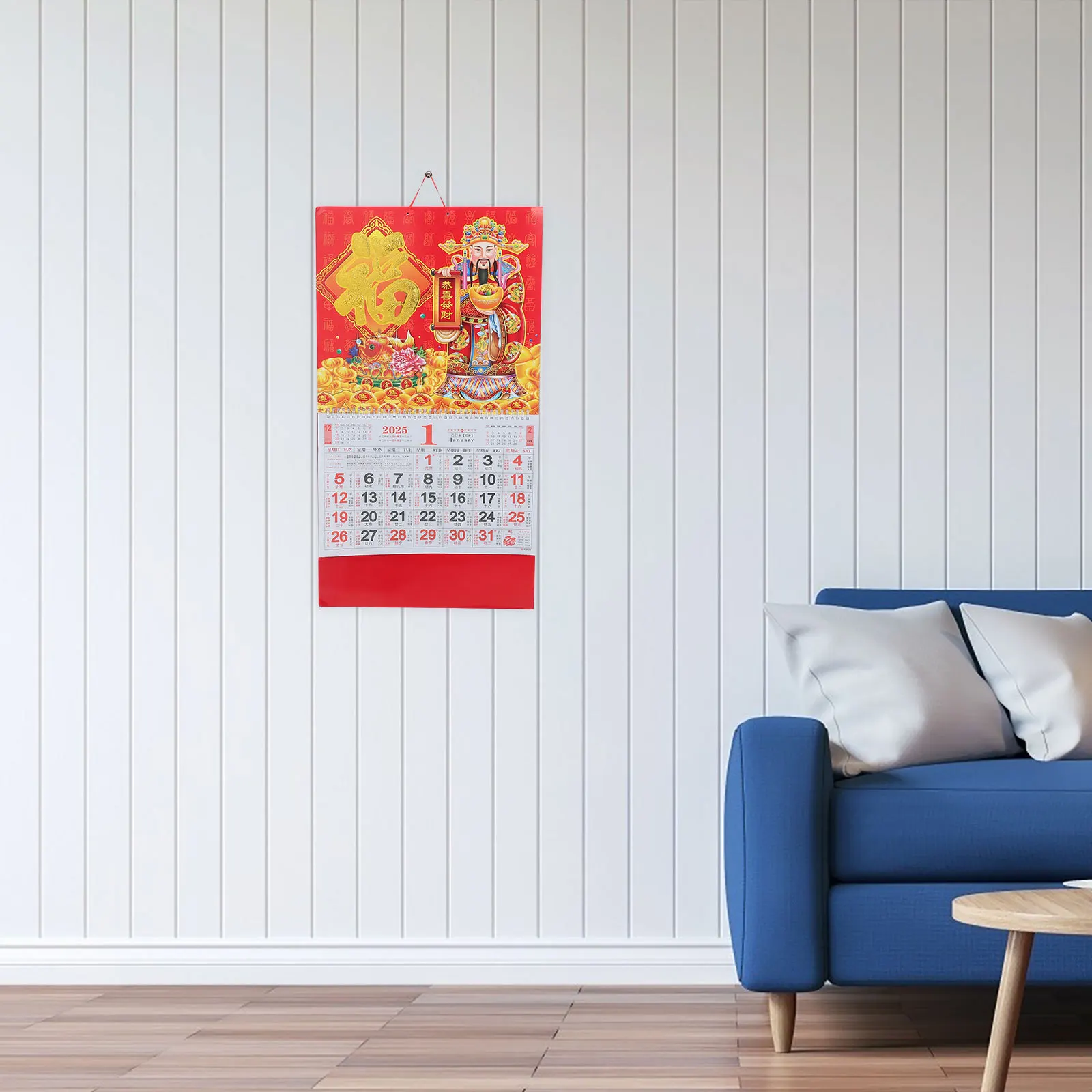 2025 Year of Snake Chinese New Year Wall Calendar Red Envelopes Monthly Hanging Decor Home Office Cultural Events