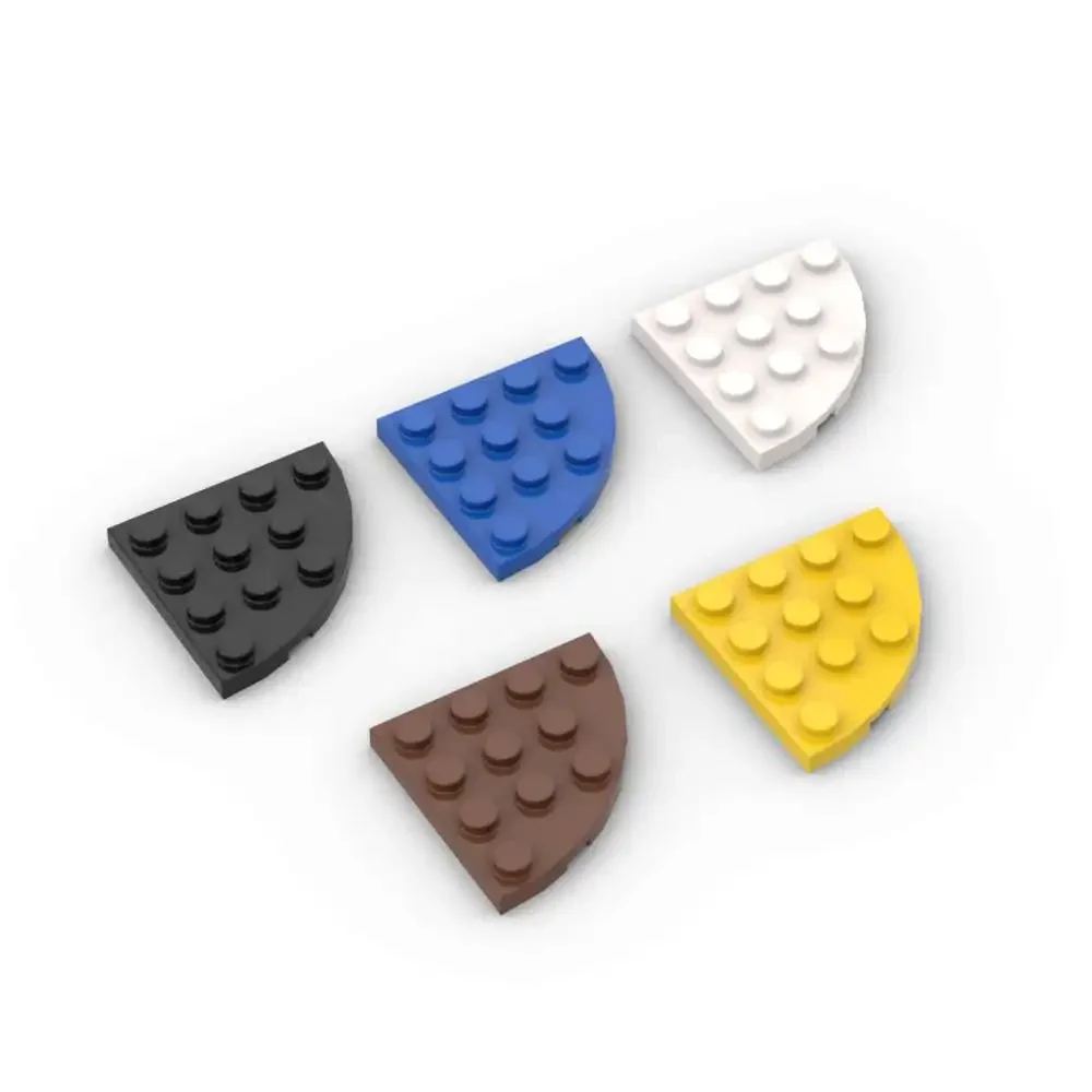 MOC 10PCS Round Corner 30565 4x4 Building Blocks Kit Plate Stitching Substitutable Bricks Toys Birthday Boys Kids Especial Gift