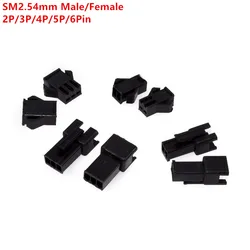 20 Sets/Pcs JST SM2.54 2P/3P/4P/5P/6 Pin Pitch 2.54mm SM Female And Male Wire Connector Housing SM-2P SM-2R